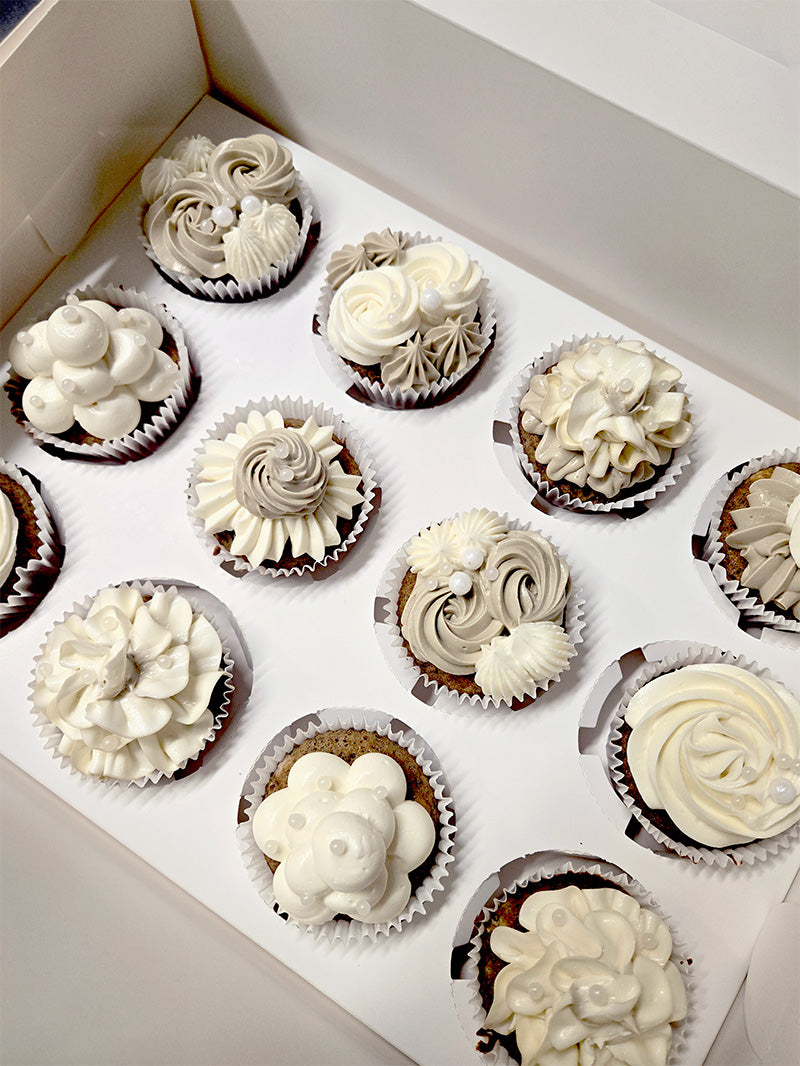 Taupe flower collection - Cupcakes