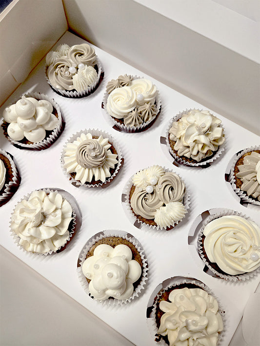 Taupe flower collection - Cupcakes