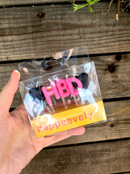 HBD Black Pink Candles