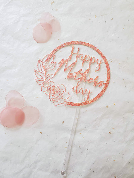 Flower Circle / Happy Mothers Day Topper