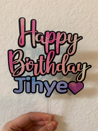 Holographic Topper - 생일 축하해요 / 숫자 - Happy Birthday / Number